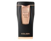 Colibri aansteker - Monaco Triple Jet Carbon - Zwart met gouden accenten